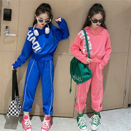 子供服 セットアップ キッズ 女の子 長袖 春秋 上下セット トップス Tシャツ パーカー ロングパンツ 子供ジャージ スポーツウェア 運動着 おしゃれ 可愛い カジュアル