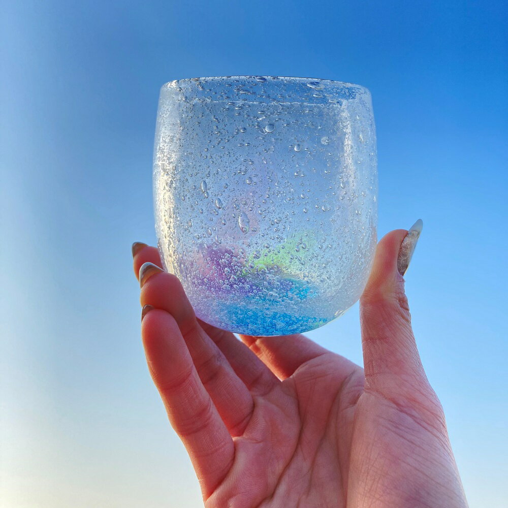 わた菓子たるグラス 琉球ガラス 琉球ガラス村 糸満 ガラス工房 職人 手吹きガラス 吹きガラス お酒 焼酎 家飲み タンブラー キッチン 食器 グラス カトラリー コップ ガラス製品 沖縄ギフト 沖縄お土産 青水 贈り物 プレゼント 結婚祝い 引き出物のサムネイル