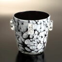 流雲アイスペール 白 琉球ガラス 琉球ガラス村 沖縄 糸満工房 ガラス工房 職人 手吹きガラス 吹きガラス お酒 焼酎 家飲み 宅飲み タンブラー キッチン 食...