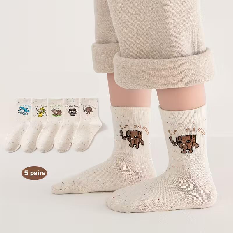 イタリアンブレインロット　ブレインロット　送料無料　靴下　ワンポイント　くつした　ソックス　5足..