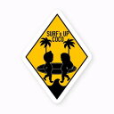 surf’s up cocoステッカーオリジナルステッカーシールパソコンやキャリーに貼り付けできるSURF'SUPCOCOサーフ好き可愛いステッカー(4)