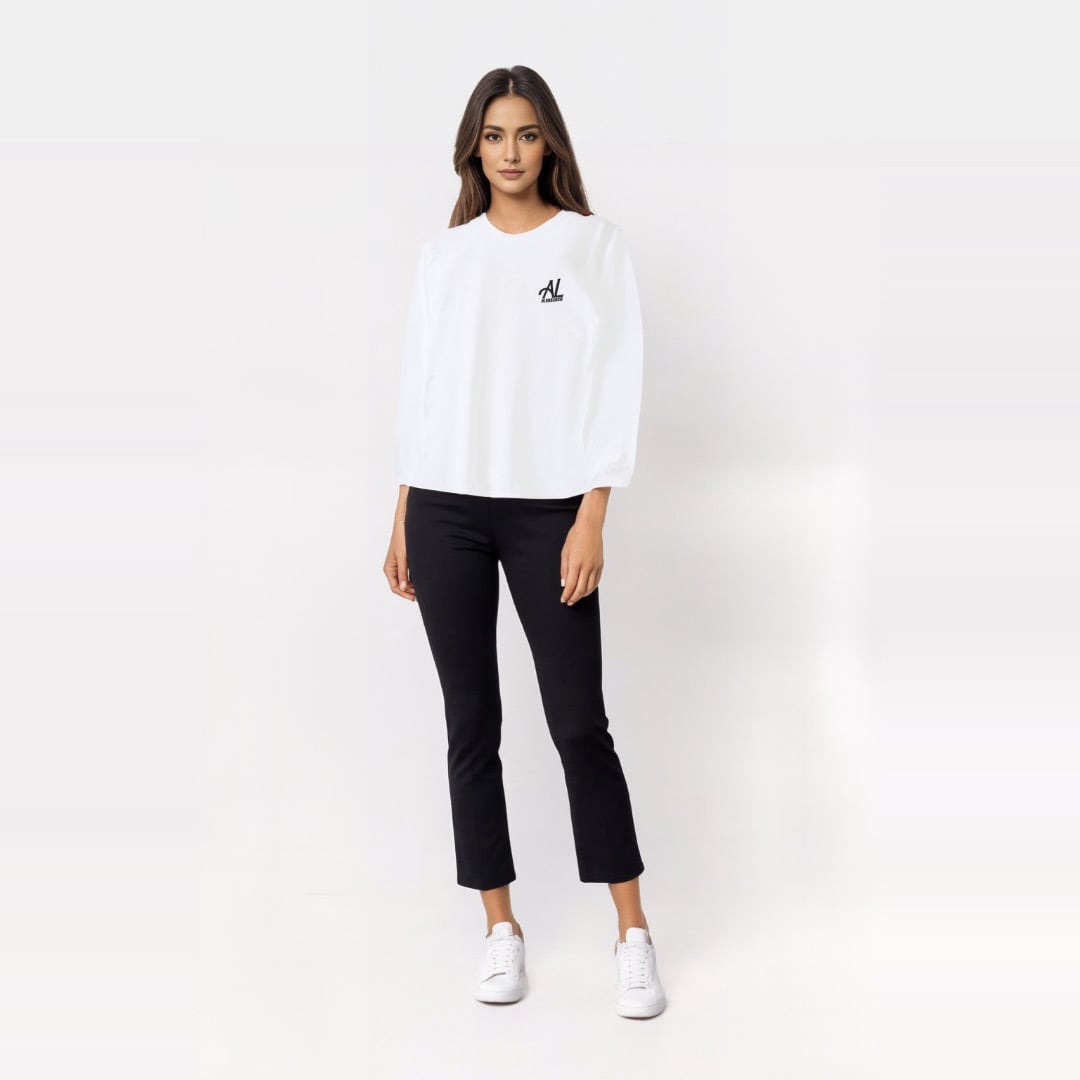 楽天ALOHACOCOAL 刺繍ロングスリーブTEE（ホワイト）