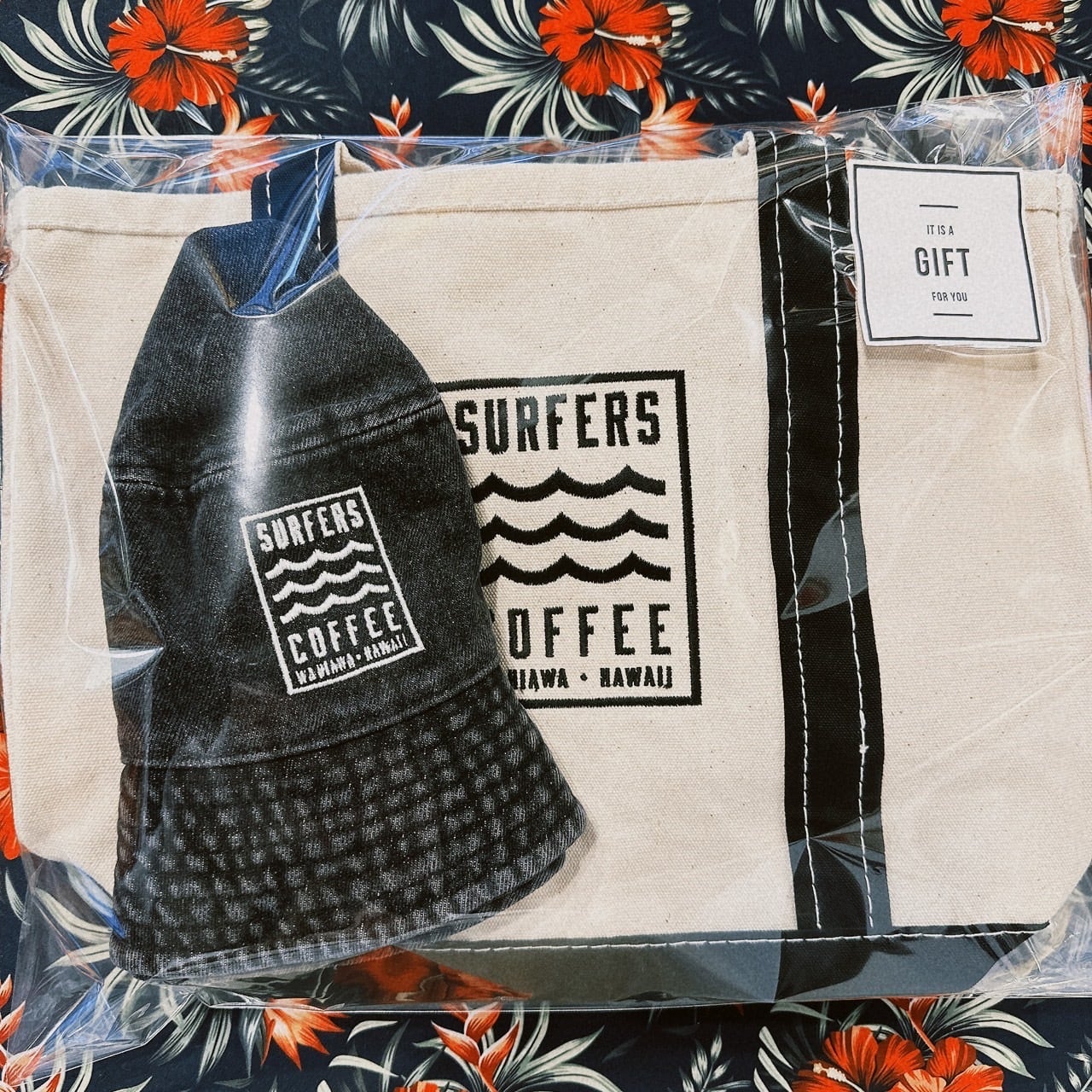 SURFERS COFFEE雑貨お得なギフトセットプレゼントにオススメ送料無料お得SURFERSCOFFEEバケットハットトートバッグ