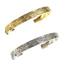 ハワイアンジュエリー ブレスレット バングル ゴールド プルメリア スクロール ホヌアクセサリーバングルジュエリーbangle誕生日プレゼントギフトラッピング無...