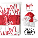 アメアパ Love me ラブミー 3PACK Tシャツ (White×2 Red×1) on American Apparel カーティス クーリグ アメリカンアパレル