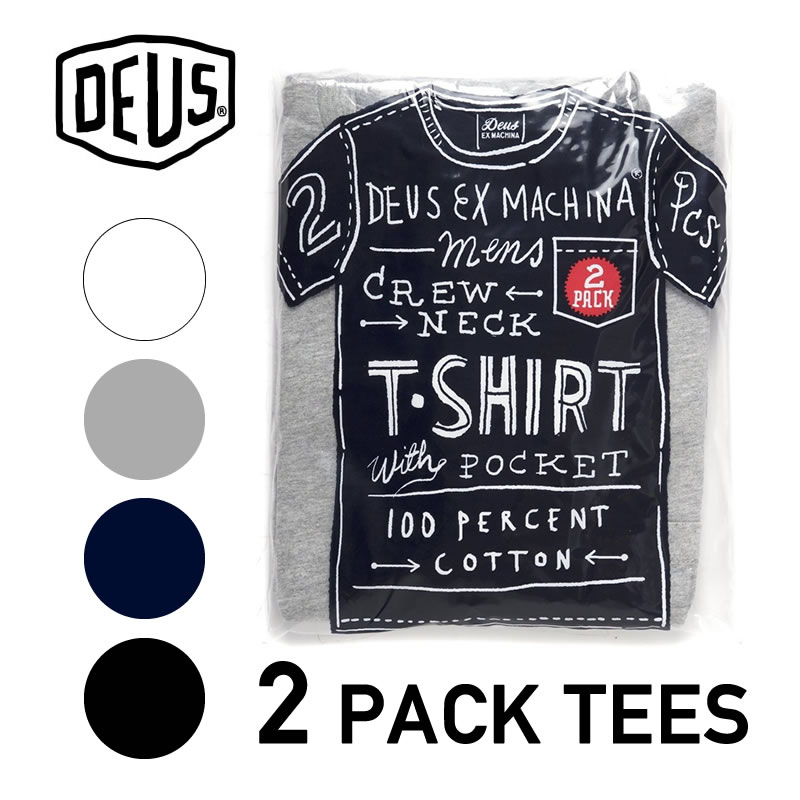 Deus Ex Machina / デウス エクス マキナ Deus 2 Pack Tees [DMP71443] 半袖Tシャツ デウスエクスマキナ パックT パックTシャツ