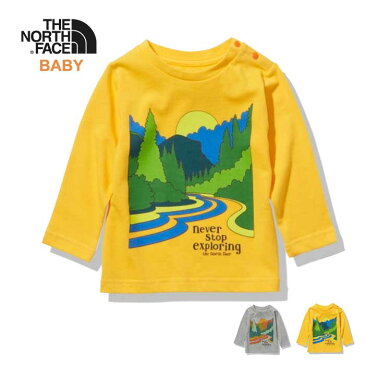 【9/4～楽天スーパーSALE!最大P42倍】ノースフェイス ベビー ロンT THE NORTH FACE [ NTB32150 ] B L/S GRAPHIC TEE ベビーロングスリーブグラフィック 長袖Tシャツ キッズ【Y】[メール便] [210915]