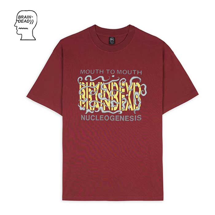 ブレインデッド Tシャツ BRAIN DEAD NUCLEOGENESIS TEE MAROON (T00002307RD02) MAROON メンズ 半袖 