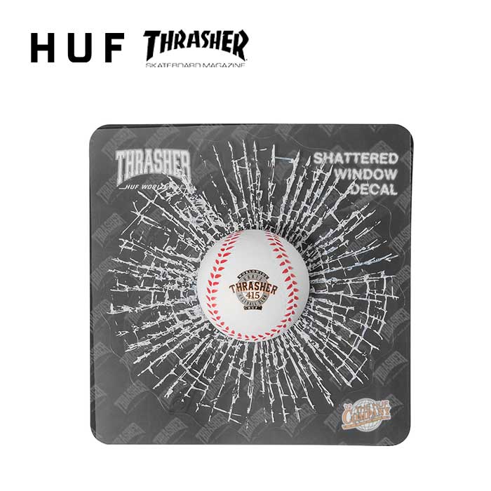 HUF × THRASHER ハフ スラッシャー ステッカー  THRASHER GRAND SLAM BALL 