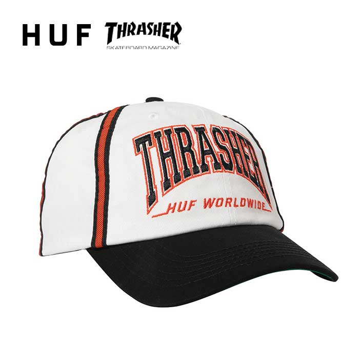 HUF × THRASHER ハフ スラッシャー 6パネルキャップ  THRASHER CENTER FIELD SNAPBACK スナップバック 帽子 