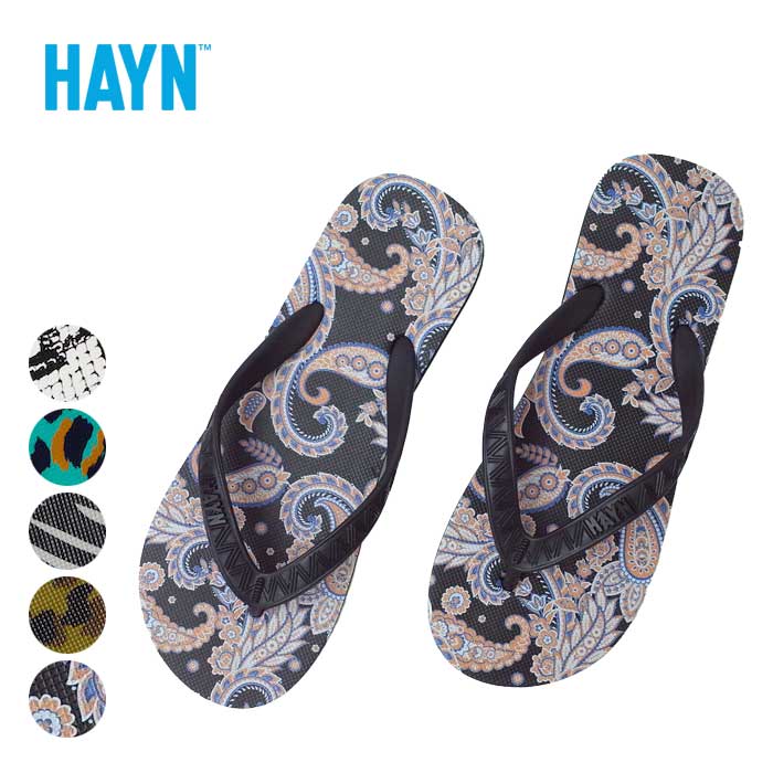 【最大P28倍!!お買い物マラソン!!】ハイアン ビーチサンダル メンズ HAYN [ AN1100 ] ANI/PAIS PRINT SANDAL アニマルプリント ペイズリー柄 [220516]