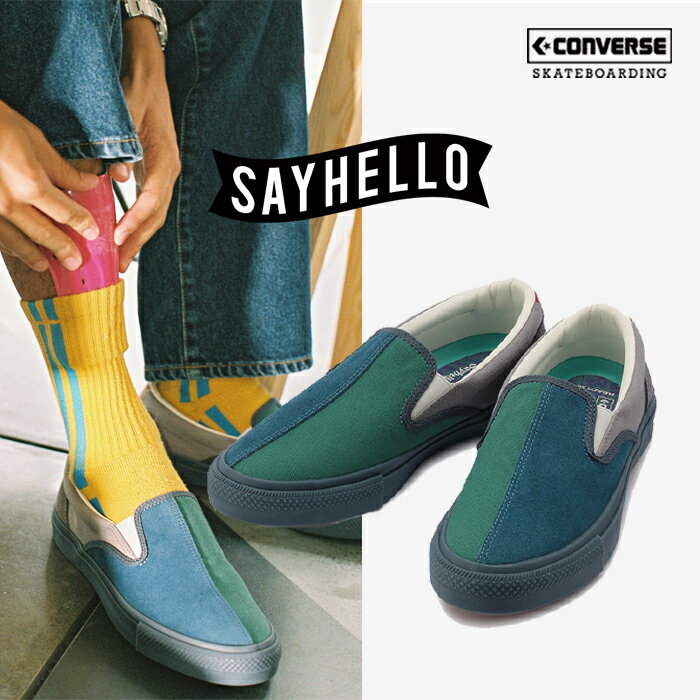 コンバース スケートボーディング × SAYHELLO スニーカー CSスリップオン (34201130) CS SLIP-ON SK SAYHELLO+ スケートシューズ converse skateboarding スリッポン[220826]【SPS2403】