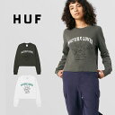 HUF ハフ レディース 長袖Tシャツ WTS0071 NATURE LOVER CROP L/S TEE ショート丈 ロンT 220830 【SPS2403】