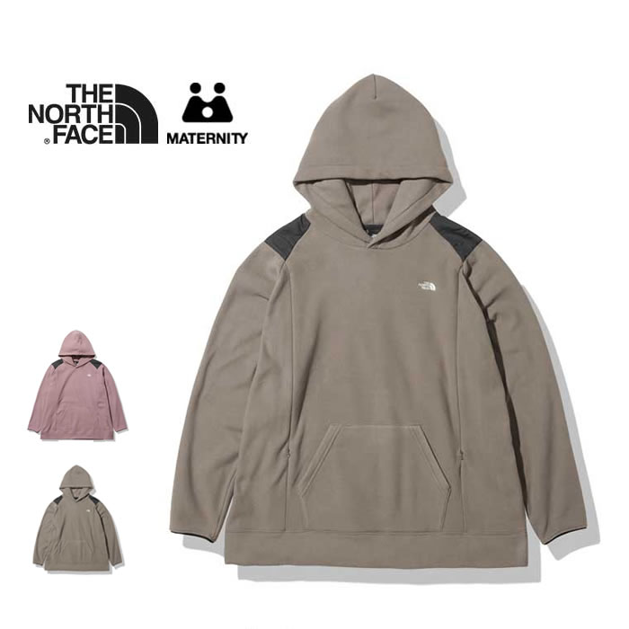 THE NORTH FACE ザ ノースフェイス NLM72102 MATERNITY MICRO FLEECE HOODIE (マタニティ) マイクロ フリース フーディー パーカー サイドファスナー 授乳服 妊婦服 産前 産後 出産 長袖 トップス 出産祝い ギフト レディース 3カラー [220111] 【SPS06】