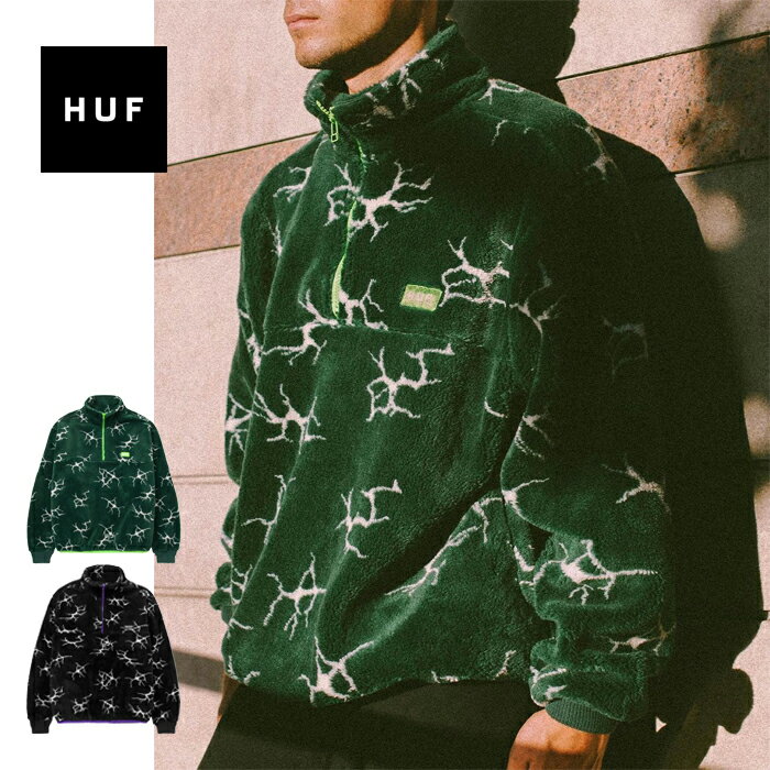 HUF ハフ フリースジャケット  QUAKE SHERPA 1/4 ZIP ハーフジップ 