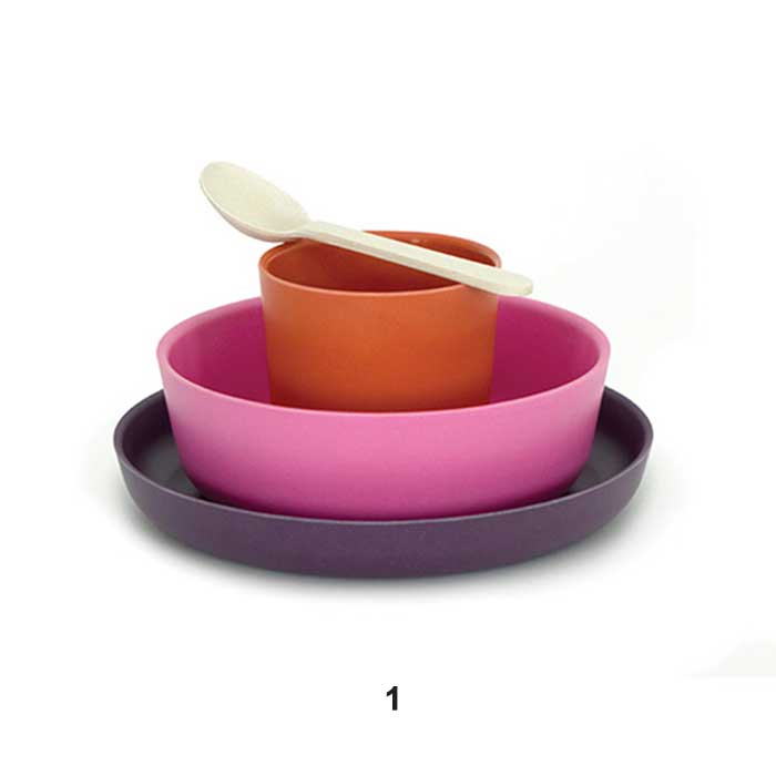 EKOBO エコボ バンビーノ (キッズセット) 4点セット[スモールカップ/ボウル/スモールプレート/スプーン] 小皿 器 子供 ギフト バンブー 竹製 食器 [0330]