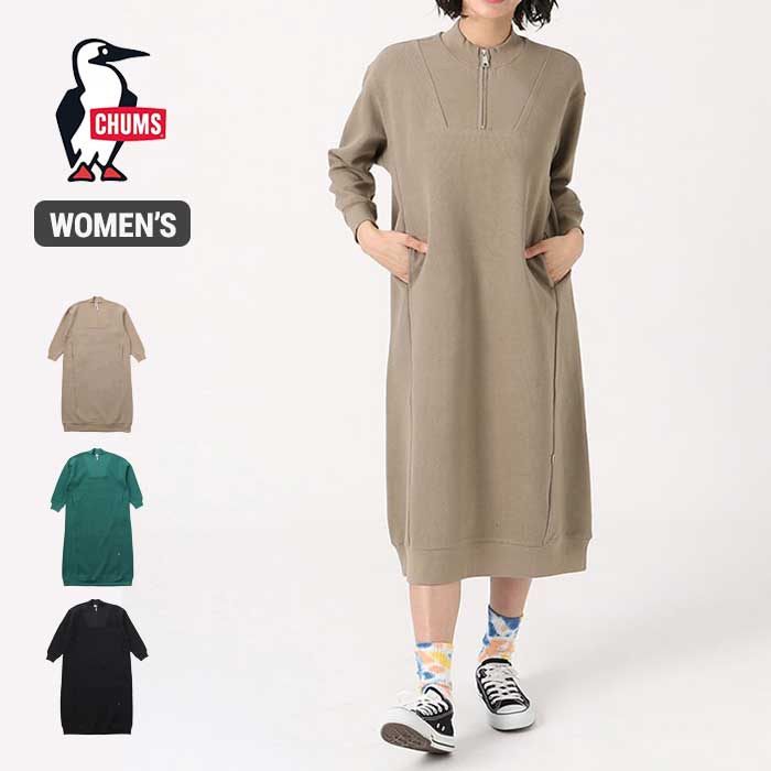 チャムス レディース ワンピース Chums  Torrey Half Zip Dress トーリーハーフジップドレス 長袖 