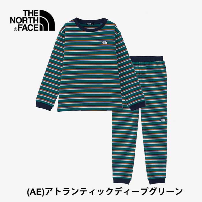 【最大64%OFF!!楽天スーパーSALE!!】ザ・ノース・フェイス キッズ スウェット上下セット THE NORTH FACE [ NTJ62327 ] BORDER TENT CR/PT ボーダーテントクルー＆パンツ 子供服 オーガニック 蓄光 記名ラベル付き 長袖スウェット吸汗速乾 [230910]【SPS2512】 2