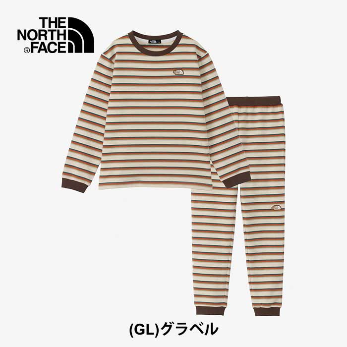【最大64%OFF!!楽天スーパーSALE!!】ザ・ノース・フェイス キッズ スウェット上下セット THE NORTH FACE [ NTJ62327 ] BORDER TENT CR/PT ボーダーテントクルー＆パンツ 子供服 オーガニック 蓄光 記名ラベル付き 長袖スウェット吸汗速乾 [230910]【SPS2512】 3
