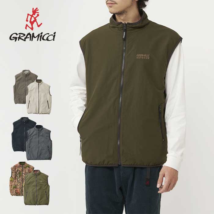 グラミチ ベスト GRAMICCI (G3FU-J030) REVERSIBLE FLEECE VEST リバーシブルフリースベスト ユニセックス [231005]【SPS06】