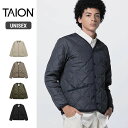 タイオン ダウンカーディガン TAION (101CI) PIPING V NECK DOWN CARDIGAN シティ パイピングVネック ダウンカーディガン ユニセックス インナーダウン 