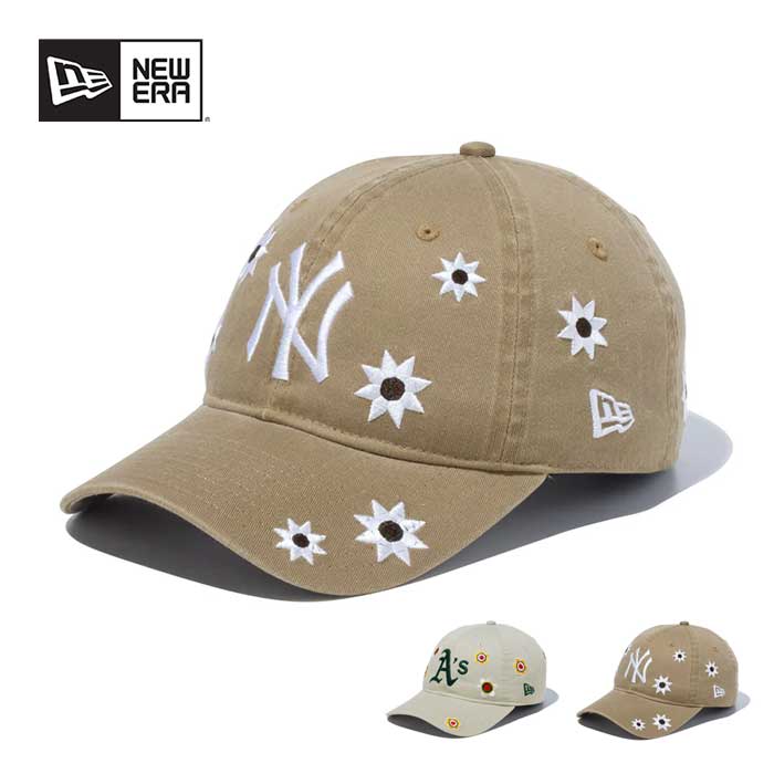 ニューエラ キャップ 920 9TWENTY MLB Flower Embroidery 13751094 ドジャース ヤンキース アスレチックス メジャーリーグ 帽子 (231226)