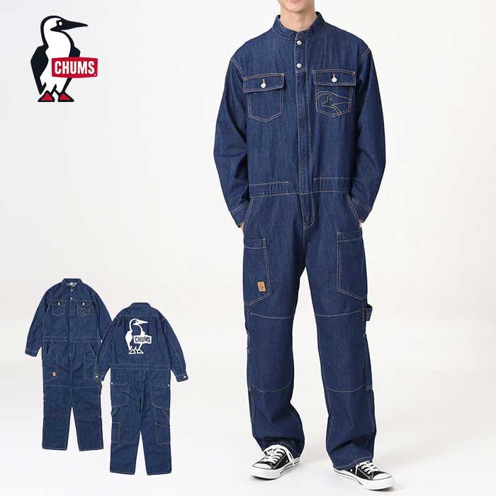 チャムス オーバーオール Chums CH04-1400-N30 Beaver Jump Suit Indigo ビーバージャンプスーツ カバーオール メンズ デニム (240205)