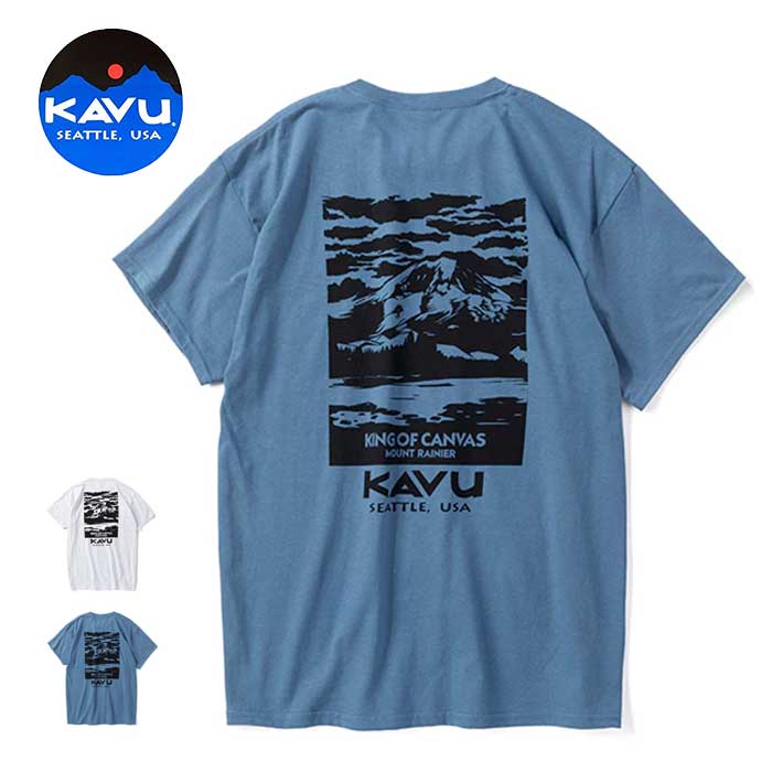 カブー メンズ Tシャツ KAVU 19822041 レイニア Tee 半袖 コットン トップス ティーシャツ クルーネック ロゴT ジャパンフィット メール便 (240218)