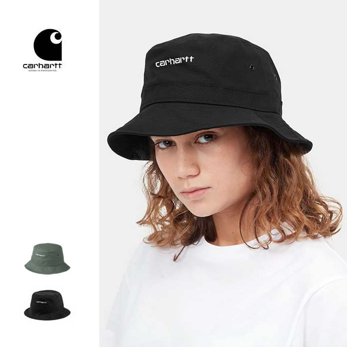 カーハート  帽子 メンズ カーハートWIP ハット Carhartt WIP I029937 SCRIPT BUCKET HAT バケットハット 帽子 ワークインプログレス メンズ レディース (240403)