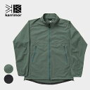 カリマー アウター Karrimor 101532 softshell zip-up ソフトシェル ジップアップ スタンドカラー メンズ ナイロン 2WAY 防風 ストレッチ 登山 旅行 キャンプ (240228)