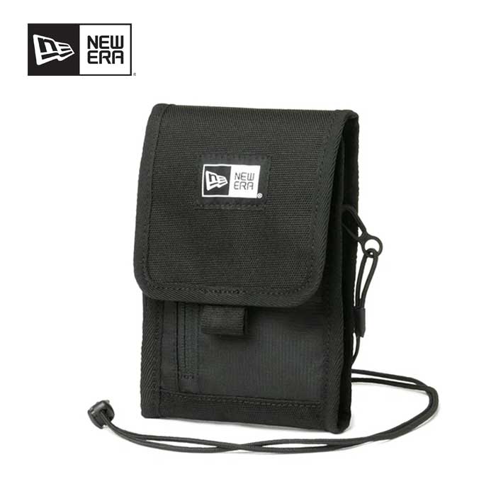 【P爆増20日はP最大24倍】ニューエラ ネックポーチ 0.3L ボックスロゴ NEW ERA NECK POUCH BLK(13552469) ショルダーポーチ バッグ バッグインバッグ ショルダーバッグ 旅行 フェス メンズ レディース ユニセックス メール便 (240305) ブラックフライデー