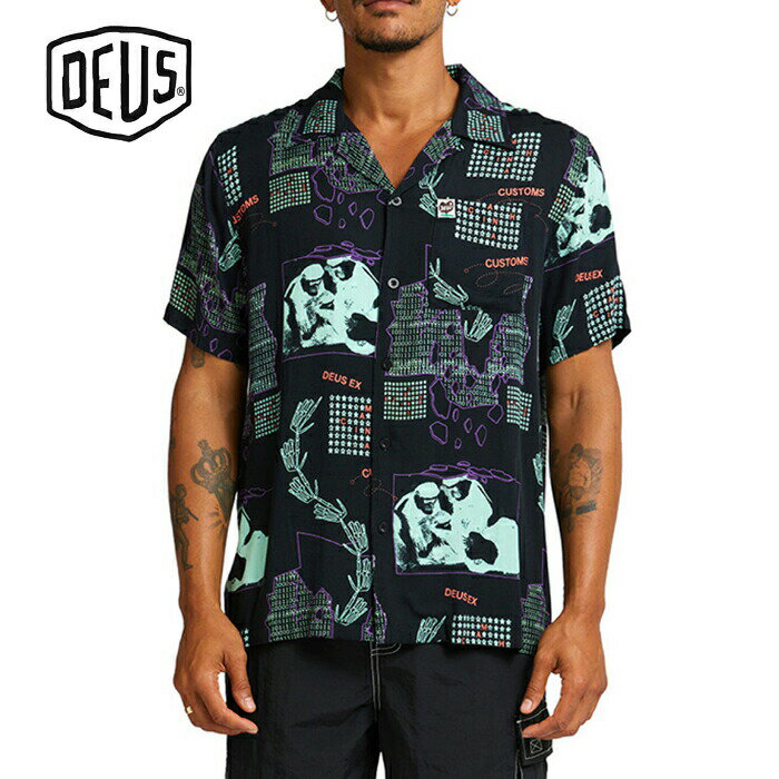 デウス deus オープンカラーシャツ 半袖シャツ カジュアルシャツ ボタンシャツ Deus Ex Machina DMS235192 Primitive Shirt (240321)