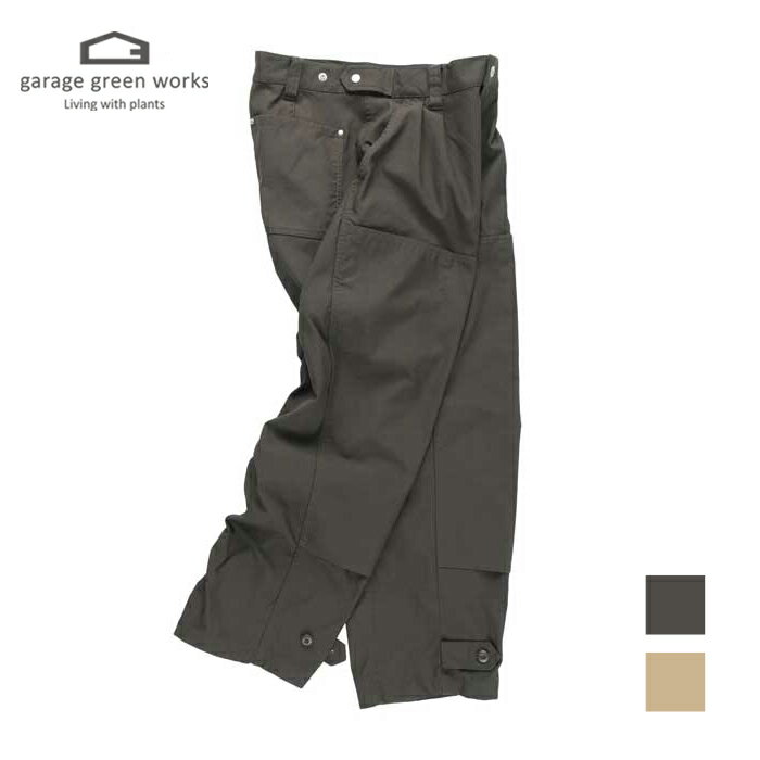 【最大P19倍!!15日は5と0のつく日!!】ガレージグリーンワークス ワークパンツ garage green works 232010 W-KNEE 6PK PANTS 6ポケット ユニセックス (240331)