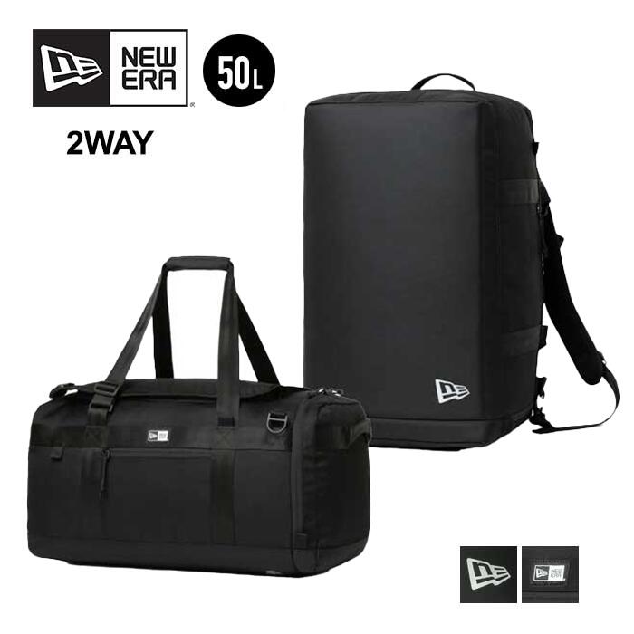 ニューエラ ダッフルバッグ リュック バックパック new era CLUB DUFFLE BAG LOGO 50L クラブダッフル ボストンバッグ 2WAY ブラック 旅行 (240305)