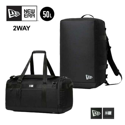 【P爆増20日はP最大24倍】ニューエラ ダッフルバッグ リュック バックパック new era CLUB DUFFLE BAG LOGO 50L クラブダッフル ボストンバッグ 2WAY ブラック 旅行 (240305)