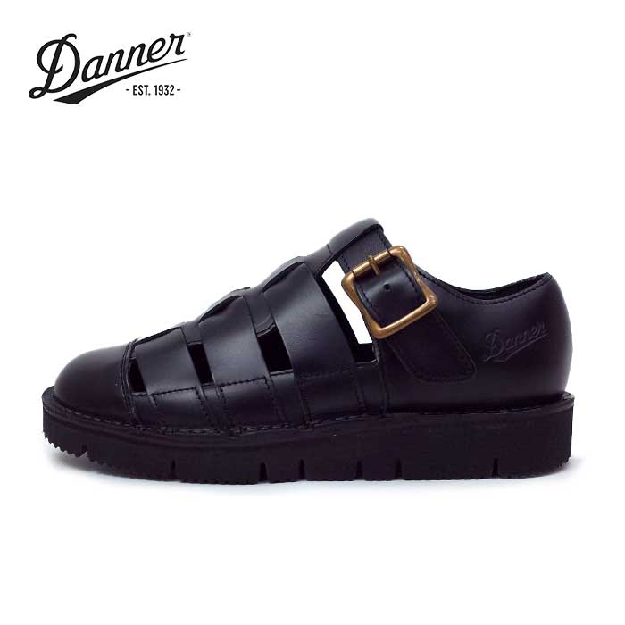 【最大69%OFF楽天スーパーSALE】ダナー グルカサンダル レザーサンダル danner メンズ D217010 PITTOCK GURUKHA FLEX ブラック 日本製 黒 革 厚底 靴 シューズ 26cm 27cm (240429)