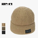 【見逃すな!!25日はPMAX38倍】ツーフォーワン ビーニー 241 リブビーニー メンズ MB7412 RIB BEANIE ニットキャップ ブラック カーキ オッター メール便 (241023)