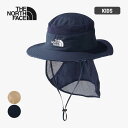 【最大P19倍!!15日は5と0のつく日!!】ザ・ノース・フェイス キッズ ハット THE NORTH FACE NNJ02317 K NV SUNSHIELD HAT キッズノベルティ サンシールドハット 帽子 キャンプ アウトドア ノースフェイス (240228) 子供