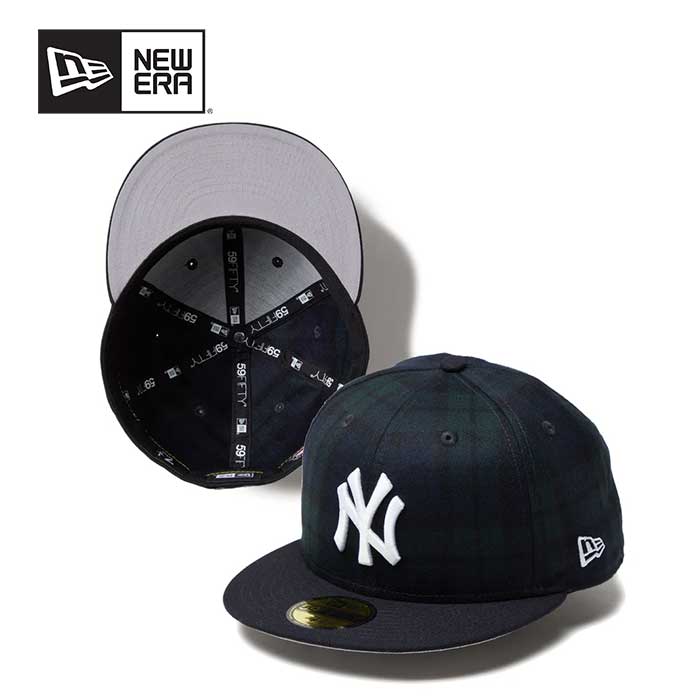 【最大P21倍!1日はワンダフルデー!】ニューエラ キャップ NEWERA 5950 59FIFTY Powered by GORO NAKATSUGAWA min-nano ニューヨーク ヤンキース ブラックウォッチ ネイビーバイザー メンズ レディース ユニセックス 中津川吾郎 コラボ (241030)