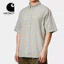 【最大P26倍!!18日はご愛顧感謝デー!!】カーハート CARHARTT I034542 S/S NIVEN SHIRT 軽量コットンリネン チェック半袖シャ...