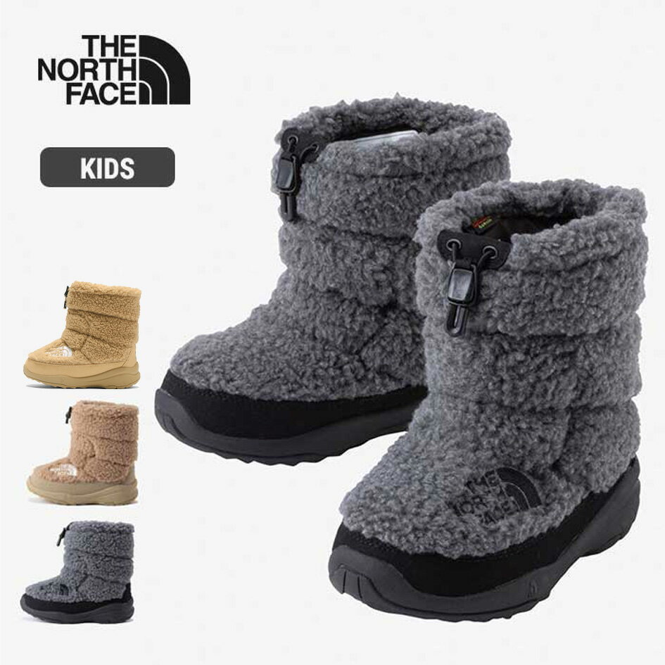 楽天FASHION DELIVERIES 楽天市場店【最大64％OFF!!楽天スーパーSALE!!】ザ・ノース・フェイス スノーブーツ ジュニア ヌプシ ブーティ VII フリース K Nuptse Bootie VII Fleece NFJ52373 子供用 ウィンターブーツ 防寒 撥水 保温 軽量 冬靴 通園 通学 アウトドア スノーブーツ THE NORTH FACE [231003]