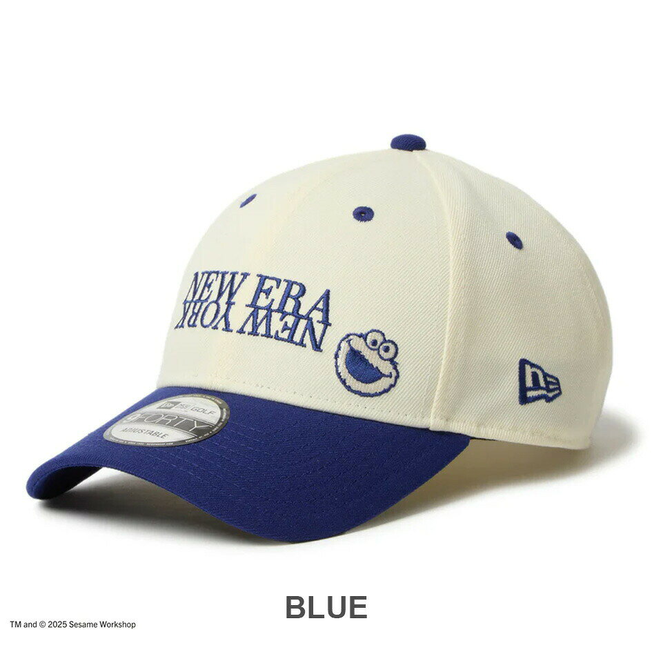 【最大P29倍マラソン】ニューエラ キャップ コラボ NEWERA GF 940VS SESAME NENY セサミストリート クッキーモンスター キャップ 14682546 クロームホワイト ブルーバイザー ユニセックス ゴルフ 帽子 カーブドバイザー (250904)