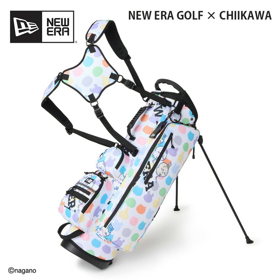 New Era シルバー キャディバッグ　スタンド付き NEW ERA（ニューエラ） ゴルフ キャディバッグ ゴルフバッグ スタンド