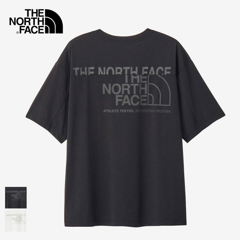 【18日最大P21倍】ザ・ノース・フェイス THE NORTH FACE Tシャツ メンズ 半袖 NT32585 ESロゴ ワイドT ノースフェイス 吸汗速乾 FLASHDRY UVケア 抗菌防臭 ワイドシルエット ランニング アウトドア カジュアル S/S ES LOGO WIDE T (260211) メール便