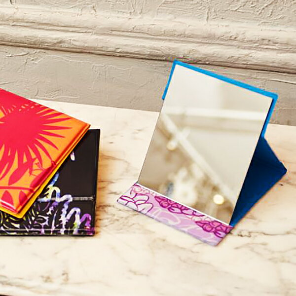 ハワイアン ミラー 鏡 折りたたみ 折り畳み 卓上ミラー スタンドミラー テーブルミラー メイク ヘアセット 大きめ おしゃれ 可愛い かわいい ハワイアン雑貨...