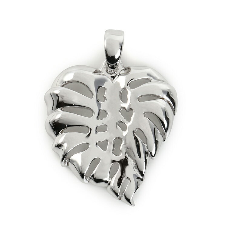 【ハワイアンジュエリー ネックレス】 シルバー ネックレス ペンダントトップ Monstera leaf モンステラ リーフ 葉っぱ (ハワイアン・トロピカル・...