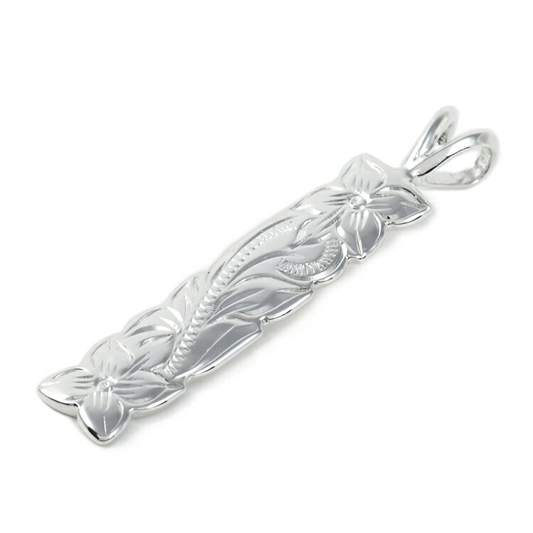 【ハワイアンジュエリー ネックレス】 プレート (細長 長方形) ペンダント ペンダントトップ シルバー ネックレス レディース メンズ アクセサリー ハワイア...