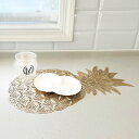 ハワイアン雑貨 ランチマット ランチョンマット パイナップル テーブルクロス テーブルマット テーブルランナー キッチンマット 小物置き ディスプレイ かわいい おしゃれ 南国 リゾート ハワイ キッチン 小物 インテリア お土産 ギフト プレゼント (ゴールド シルバー)