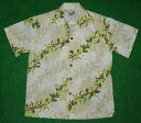 【★初夏のアロハフェア割引対象商品】アロハシャツ メンズ|PARADISE STYLE(パラダイス スタイル)|PSS034|半袖|メンズ|ホワイト|ハワイアンフラワー|レイフラワー||ダイアゴナルパターン|コットン35%ポリエステル65%|開襟(オープンカラー)|送料無料