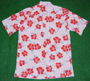 アロハシャツ|AVANTI(アヴァンティ)|AVC021|半袖|メンズ|シアピンク|新品|花・フラワー柄(ハイビスカス)|ハワイアン|リゾート|プレゼント|コットン100%|ボタンダウン|表地|フルオープン|送料無料
